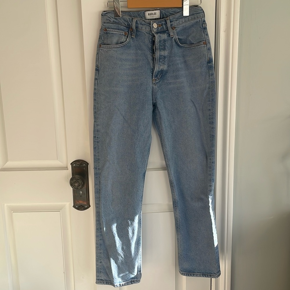 AGOLDE light wash Riley jeans size 25